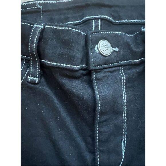 Lovers + Friends Women's Black Contrast Stitch Skinny Jeans Size 26 - Picture 5 of 5